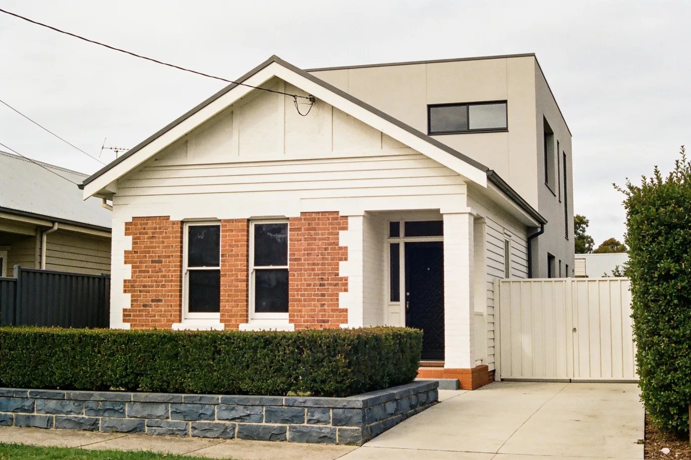 The front elevation of a recently renovated single-fronted Melbourne home